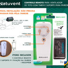 Ventilador De Teto Com Controle Remoto Natuvent Dahlia Led 4