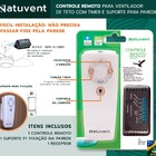 Ventilador De Teto Com Controle Remoto Natuvent Dahlia No Lig