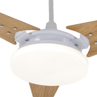 Ventilador de Teto com Controle Remoto Nunes Freijó 3 Pás 101cm Branco 220V Ventex