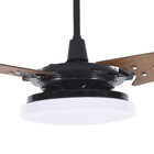 Ventilador de Teto com Controle Remoto Nunes Imbuia 3 Pás 101cm Preto 220V Ventex