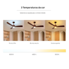 Ventilador de Teto com Controle Remoto Spirit Orygem com Led 3 Pás 132 cm Tabaco Bivolt