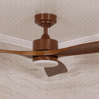 Ventilador de Teto com Controle Remoto Spirit Orygem com Led 3 Pás 132 cm Tabaco Bivolt