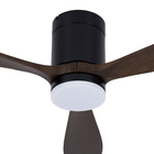 Ventilador de Teto com Controle Remoto Spirit Zeoo com Led 3 Pás 132 cm Tabaco Bivolt