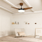 Ventilador de Teto com Controle Remoto Ventex Imbuia com Led 3 Pás 101 cm Preto 220V