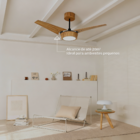 Ventilador de Teto com Controle Remoto Ventex Taípe com Led 3 Pás 122 cm Preto 110V