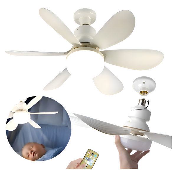 Ventilador de Teto com LED Lâmpada 60 wats FORTE Silencioso Potente com ...