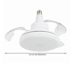 Ventilador de Teto Retrátil com Luminária LED 3 em 1 com Soquete E27 40cm Branco Aliseu