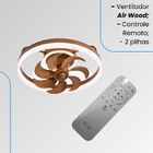 VENTILADOR DE TETO COM PLAFON DE LED AIR WOOD