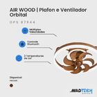 VENTILADOR DE TETO COM PLAFON DE LED AIR WOOD
