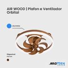VENTILADOR DE TETO COM PLAFON DE LED AIR WOOD