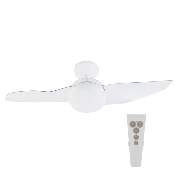 Ventilador de Teto com Controle Remoto 2 Pás 1,1 m Cristal 110V Double Aliseu