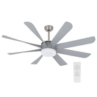 Ventilador de Teto com Controle Remoto 8 Pás 1,52 m Cinza Bivolt Octopus Aliseu