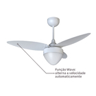 Ventilador de Teto com Controle Remoto Aires Inverter 3 Pás 105cm Branco Bivolt Ventisol
