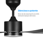 Ventilador de Teto com Controle Remoto Elgin Silence Air com Led 3 Pás Branco Bivolt