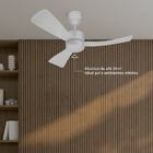 Ventilador de Teto com Controle Remoto Elgin Silence Air com Led 3 Pás Branco Bivolt