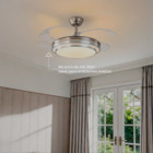 Ventilador de Teto com Controle Remoto Inspire Max Retrátil com Led 3 Pás 110 cm Prata Bivolt