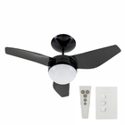 Ventilador de Teto com Controle Remoto e Controle de Parede Nano 3 Pás 80 cm 220V Aliseu