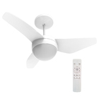 Ventilador de Teto com Controle Remoto Nano Eco 83cm Branco 3 Pás Bivolt Inspire