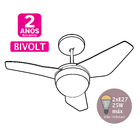 Ventilador de Teto com Controle Remoto Nano Eco 3 Pás 83cm Cristal Bivolt Inspire
