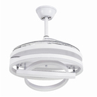 Ventilador de Teto com Controle Remoto Proled Retrátil 001w 4 Pás 108 cm Branco Bivolt