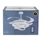 Ventilador de Teto com Controle Remoto Proled Retrátil 001w 4 Pás 108 cm Branco Bivolt