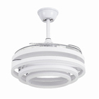 Ventilador de Teto com Controle Remoto Proled Retrátil 001w 4 Pás 108 cm Branco Bivolt