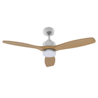 Ventilador de Teto Controle Remoto SL Imports Elegant com Led 3 Pás 132cm Madeira Bivolt