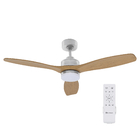Ventilador de Teto Controle Remoto SL Imports Elegant com Led 3 Pás 132cm Madeira Bivolt