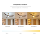 Ventilador de Teto com Controle Remoto Spirit Moondo Wood com Led 3 Pás 154 cm Bivolt