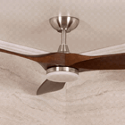 Ventilador de Teto com Controle Remoto Spirit Moondo Wood com Led 3 Pás 154 cm Bivolt