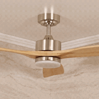 Ventilador de Teto com Controle Remoto Spirit Orygem com Led 3 Pás 132 cm Marfim Bivolt