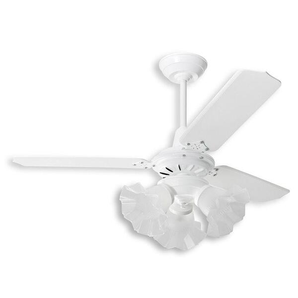 Ventilador De Teto Diamante Loren Sid Pás Brancas 127v