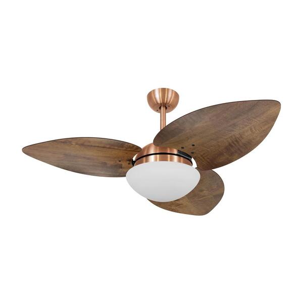 Ventilador De Teto Dormamu Cobre 3 Pás Rádica Imbuia 127v