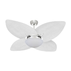 Ventilador De Teto Dormamu Cromado 4 Pás Palmae Branco 127v