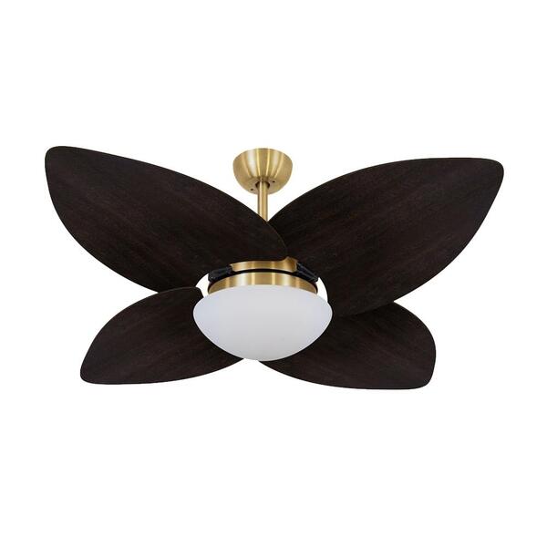 Ventilador De Teto Dormamu Dourado 4 Pás Tabaco 220v