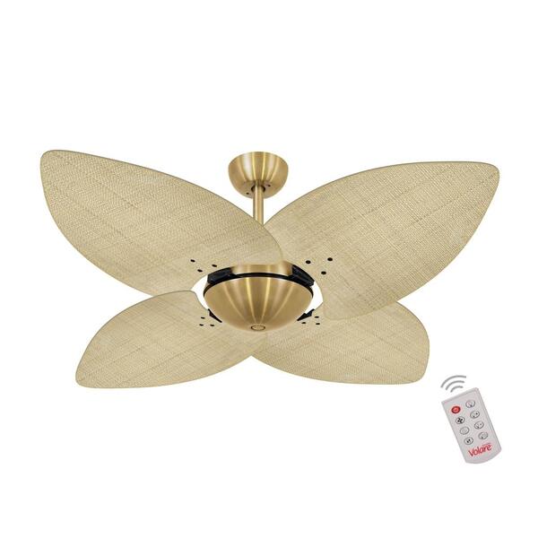Ventilador De Teto Dormamu Dourado Office 4 Pás Palmae Natura