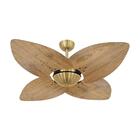 Ventilador De Teto Dormamu Dourado Office 4 Pás Rádica Freijó