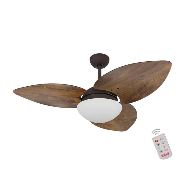 Ventilador De Teto Dormamu Marrom Texturizado 3 Pás Rádica Im