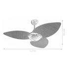 Ventilador De Teto Dormamu Nero Office 3 Pás Preto 127v Com C