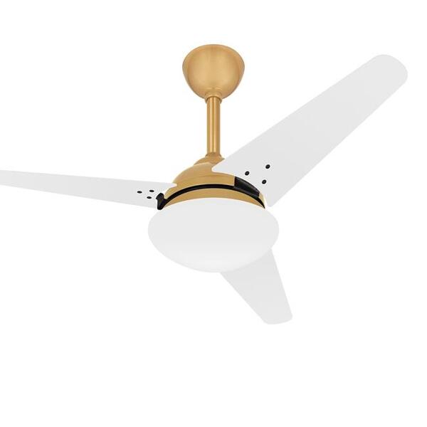 Ventilador De Teto Dourado Breeze 3 Pás Potente Ventax 110v