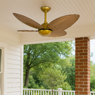 Ventilador De Teto Dourado Winds 4 Pás Freijó Ventax 220v