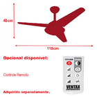 Ventilador De Teto Econômico Breeze Cobre 3 Pás Ventax 220v