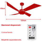 Ventilador De Teto Economico Turbo Bronze 4 Pás Ventax 220v