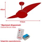 Ventilador de Teto Escovado 2 Pás Turbo Titânio 127V