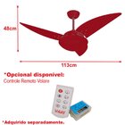 Ventilador de Teto Escovado 3 Pás VR42 Class Titânio 127V