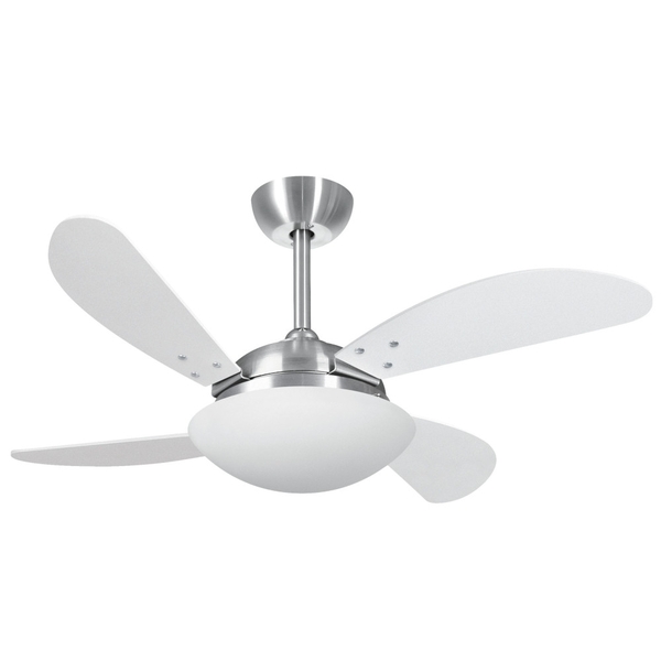 Ventilador de Teto Escovado 4 Pás Platinum Fly Branco 220V