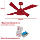 Ventilador de Teto Escovado 4 Pás VR50 Tech Titânio 220V