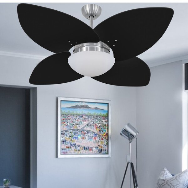 Ventilador De Teto Escovado Vidro Fechado 127v Volare Prata E