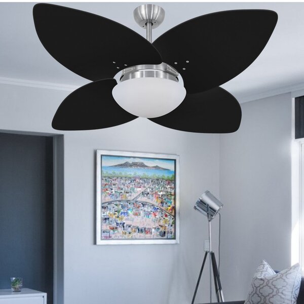 Ventilador De Teto Escovado Vidro Fechado 220v Volare Prata E