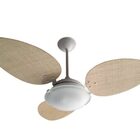 Ventilador De Teto Giravento Caribe Super Branco Pás Rattan N